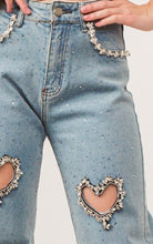 Load image into Gallery viewer, Heart Cutout Jeans
