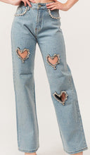 Load image into Gallery viewer, Heart Cutout Jeans
