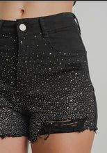 Load image into Gallery viewer, Rhinestone Embellished Denim Shorts
