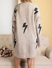 Load image into Gallery viewer, Oatmeal Lightning Sweater Dress
